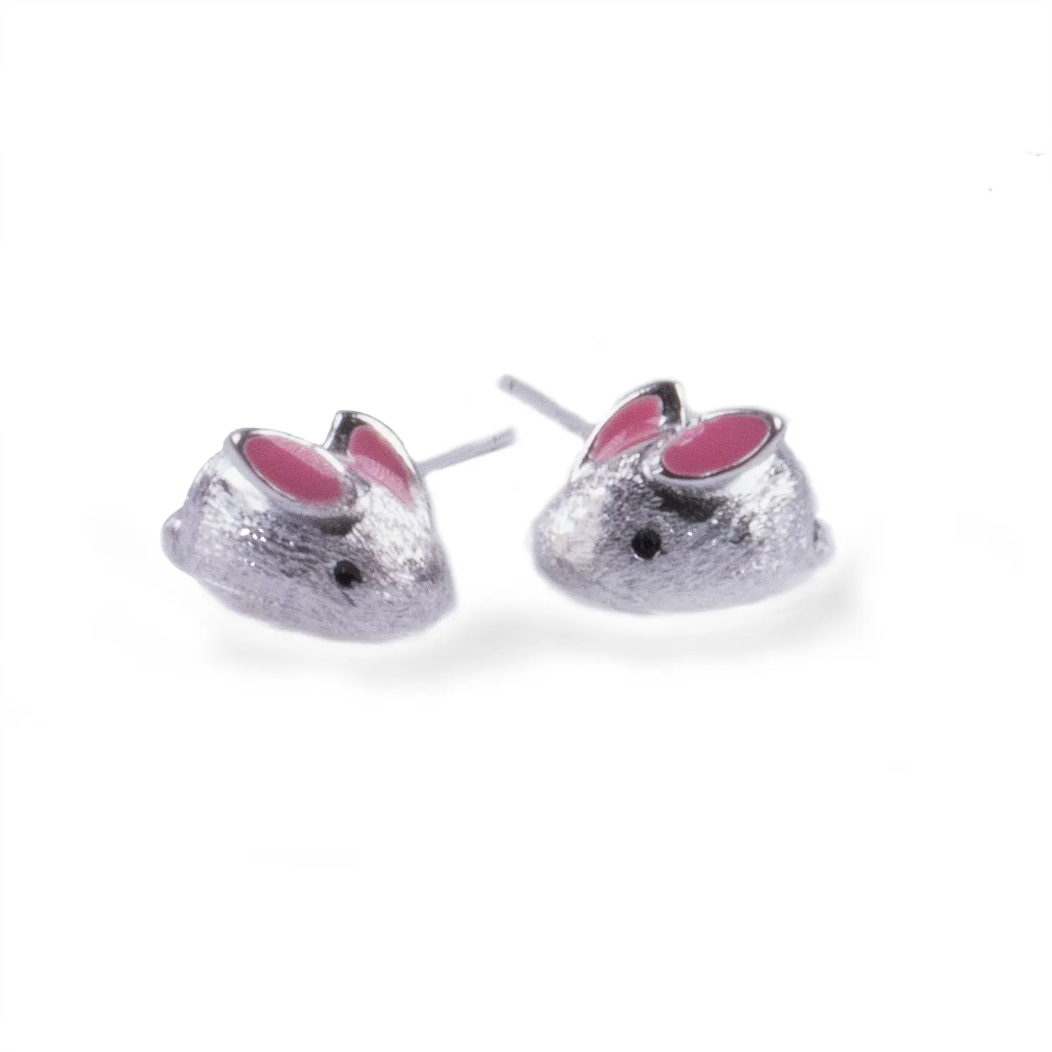 Aros Conejito Esmaltado en Plata 925