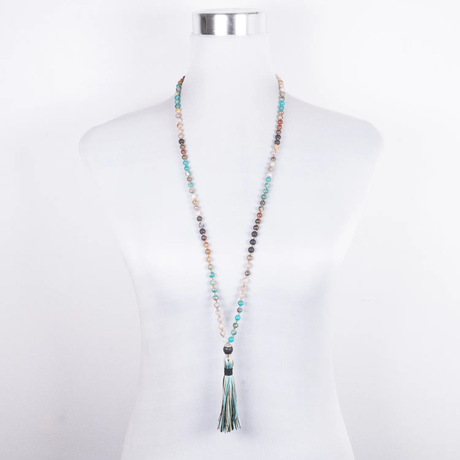 Collar de Intención Jaspe y Piedra Volcánica
