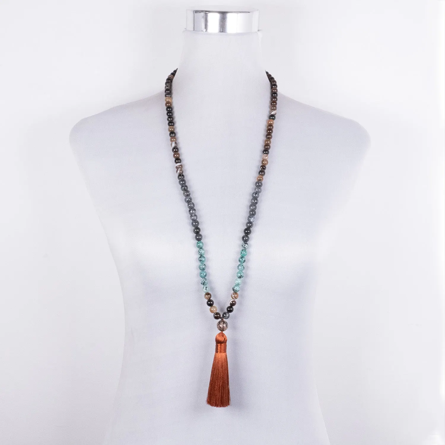 Collar de Intención Ónix, Labradorita y Turquesa