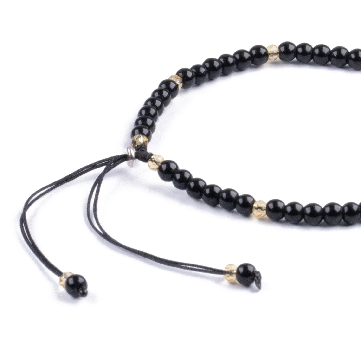 Pulsera Minimalista de Ónix Negro y Plata 925